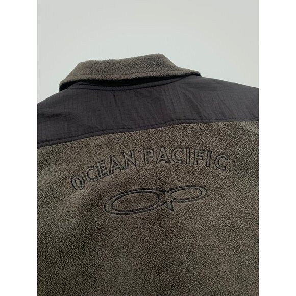 Vintage Ocean Pacific Two Tone Fleece Jacket L - Picture 3 of 5